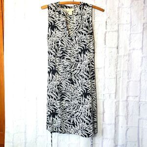 LOFT OUTLET PETITE Sleeveless Popover Tropical Print Dress Small Petite